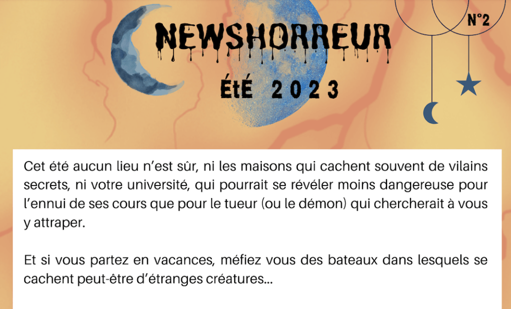 NEWSHORREUR : ÉTÉ&nbsp;2023