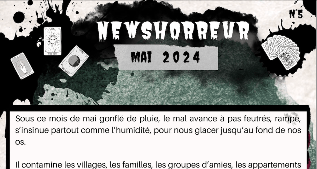 NEWSHORREUR : MAI&nbsp;2024